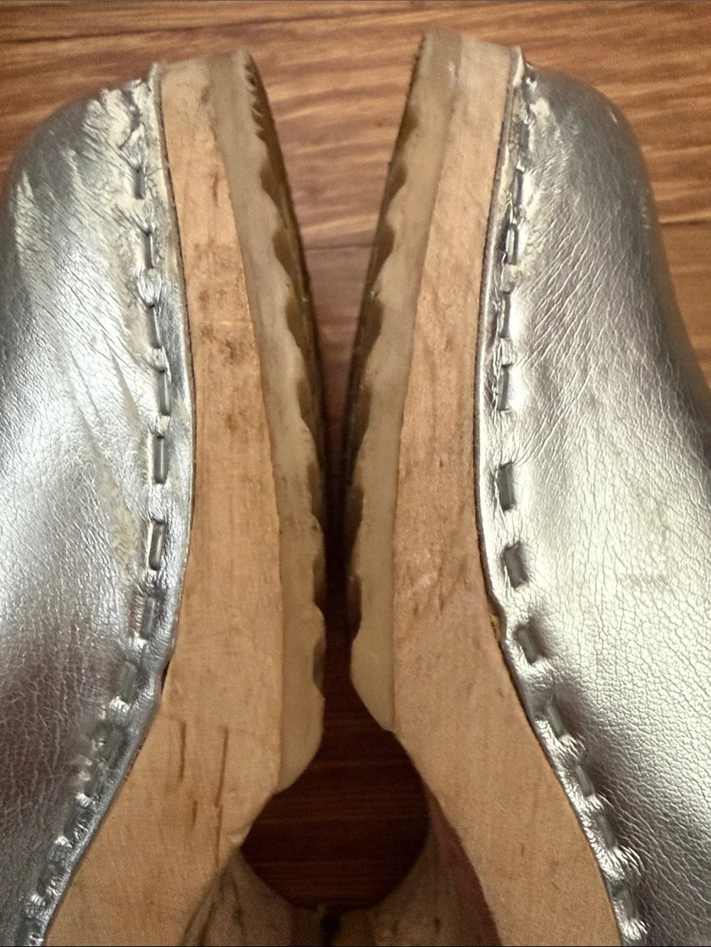 Hanna Andersson Silver Leather Clog Boots